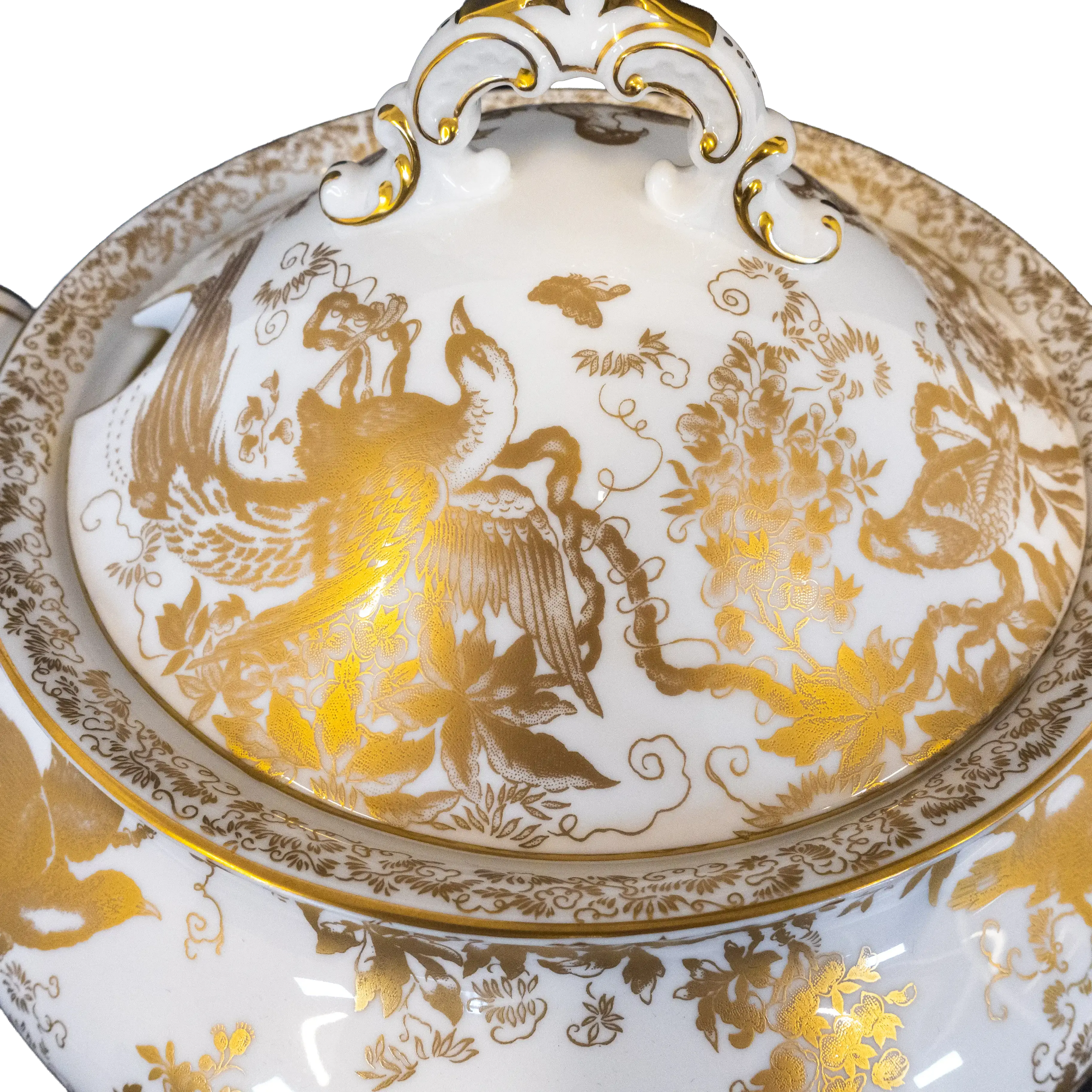 Royal Crown Derby Gold Aves Soup Tureen - Charterwells