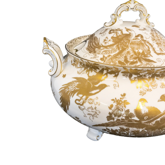 Royal Crown Derby Gold Aves Soup Tureen - Charterwells