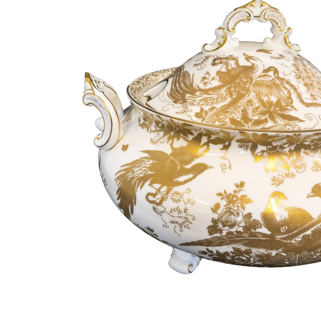 Royal Crown Derby Gold Aves Soup Tureen - Charterwells