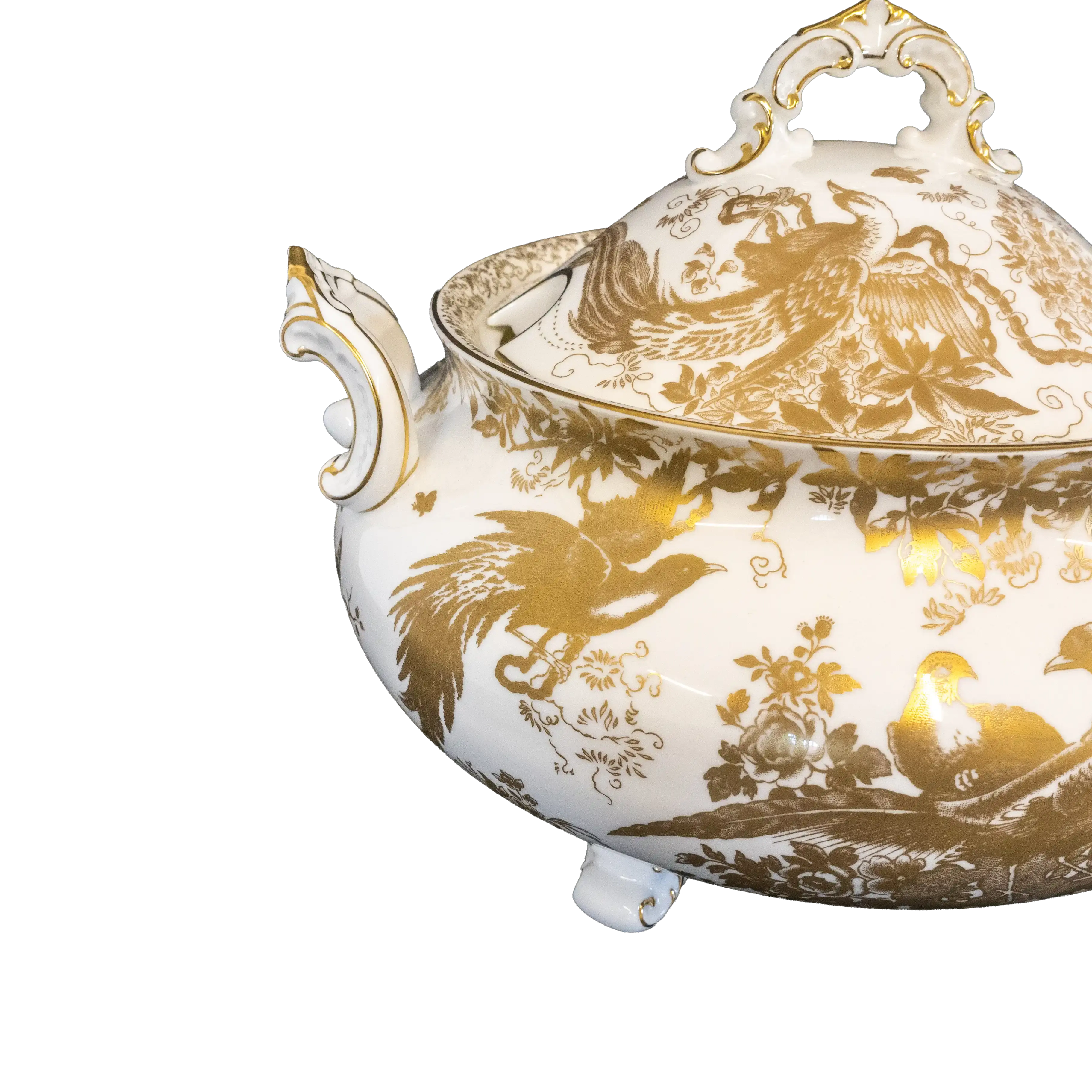 Royal Crown Derby Gold Aves Soup Tureen - Charterwells
