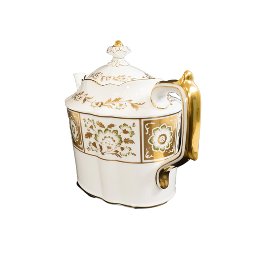 Royal Crown Derby Green Panel Teapot Large - Charterwells