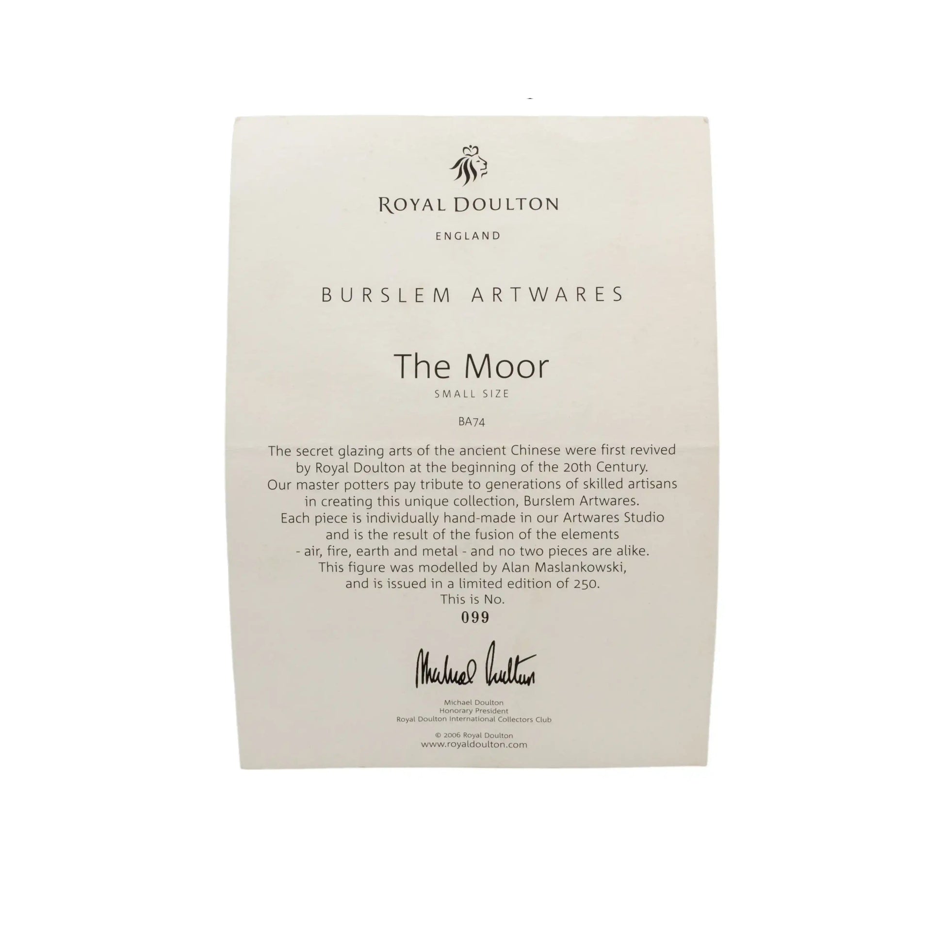 Royal Doulton The Moor Figurine Charterwells