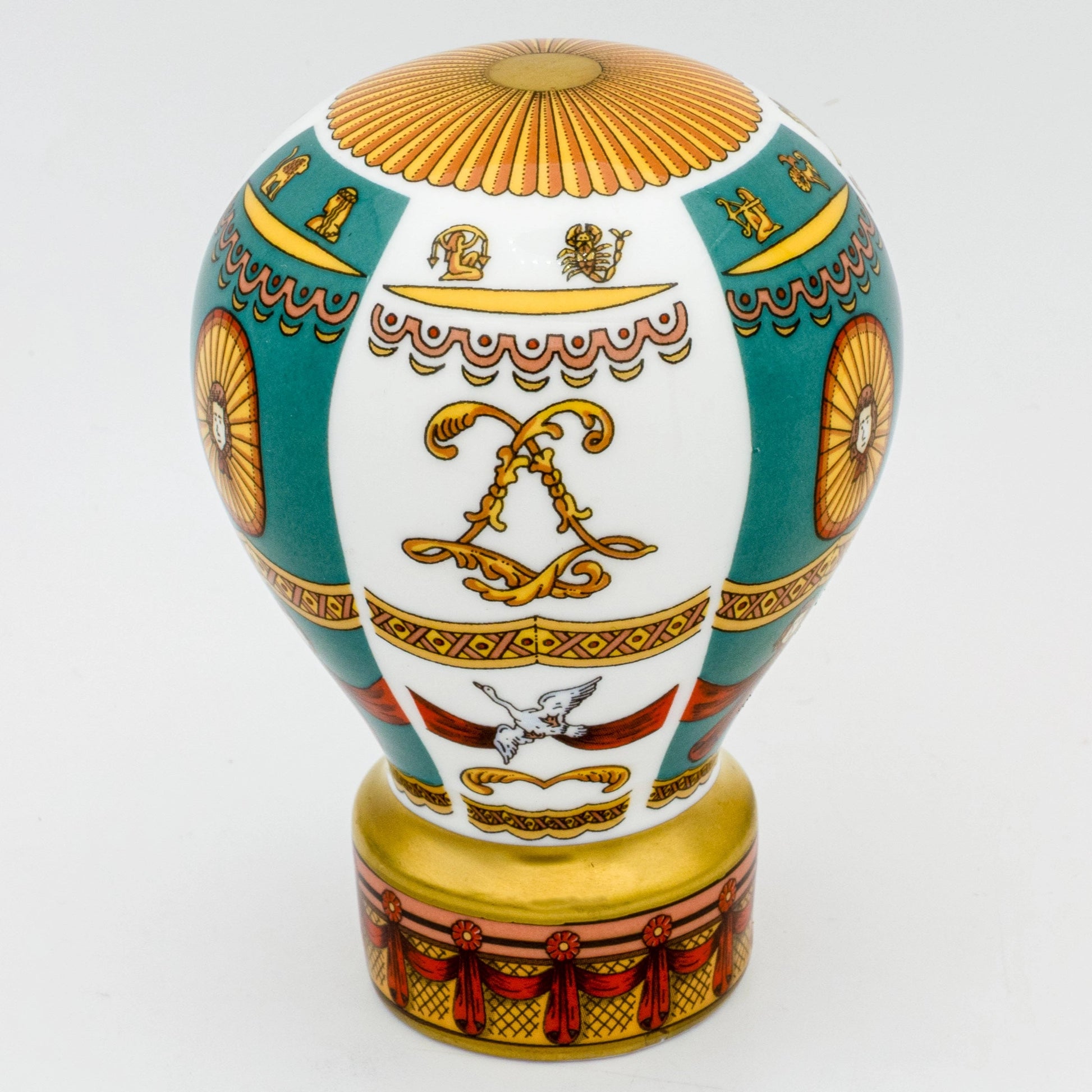 Royal Worcester Up, Up & Away Hot Air Balloon Candle Snuffer Charterwells