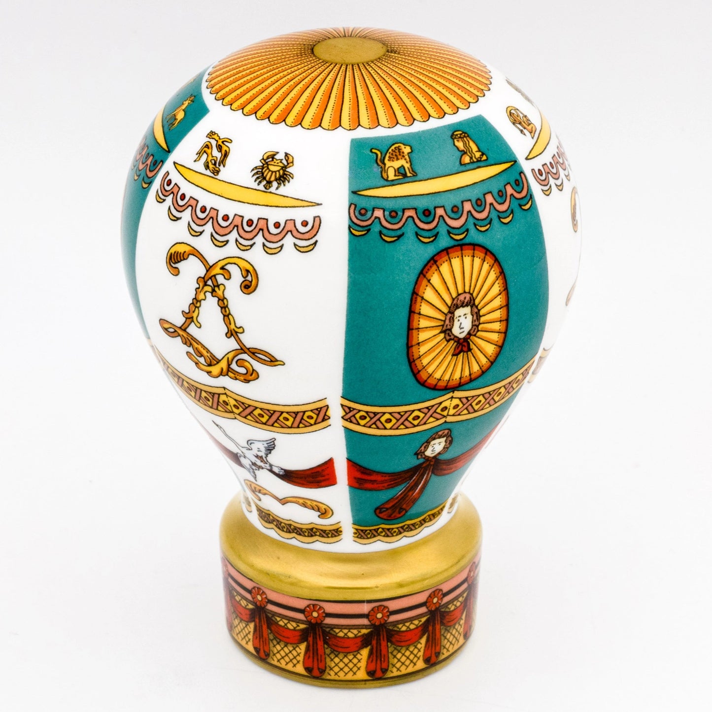 Royal Worcester Up, Up & Away Hot Air Balloon Candle Snuffer Charterwells