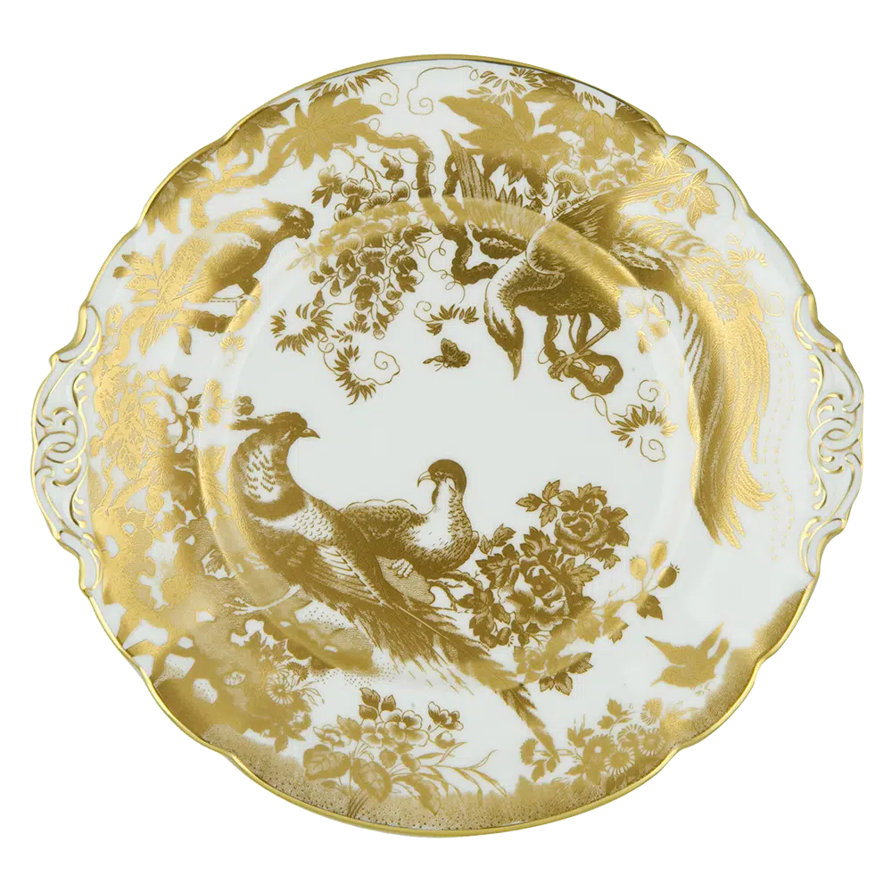 Royal Crown Derby Bread and Butter Plate in the Gold Aves Pattern
