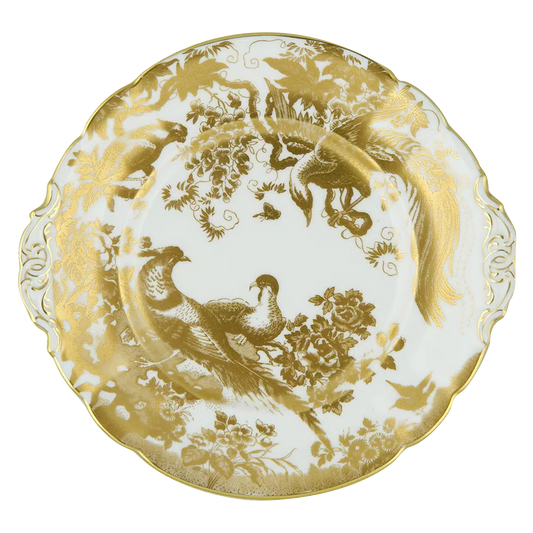 Royal Crown Derby Bread and Butter Plate in the Gold Aves Pattern
