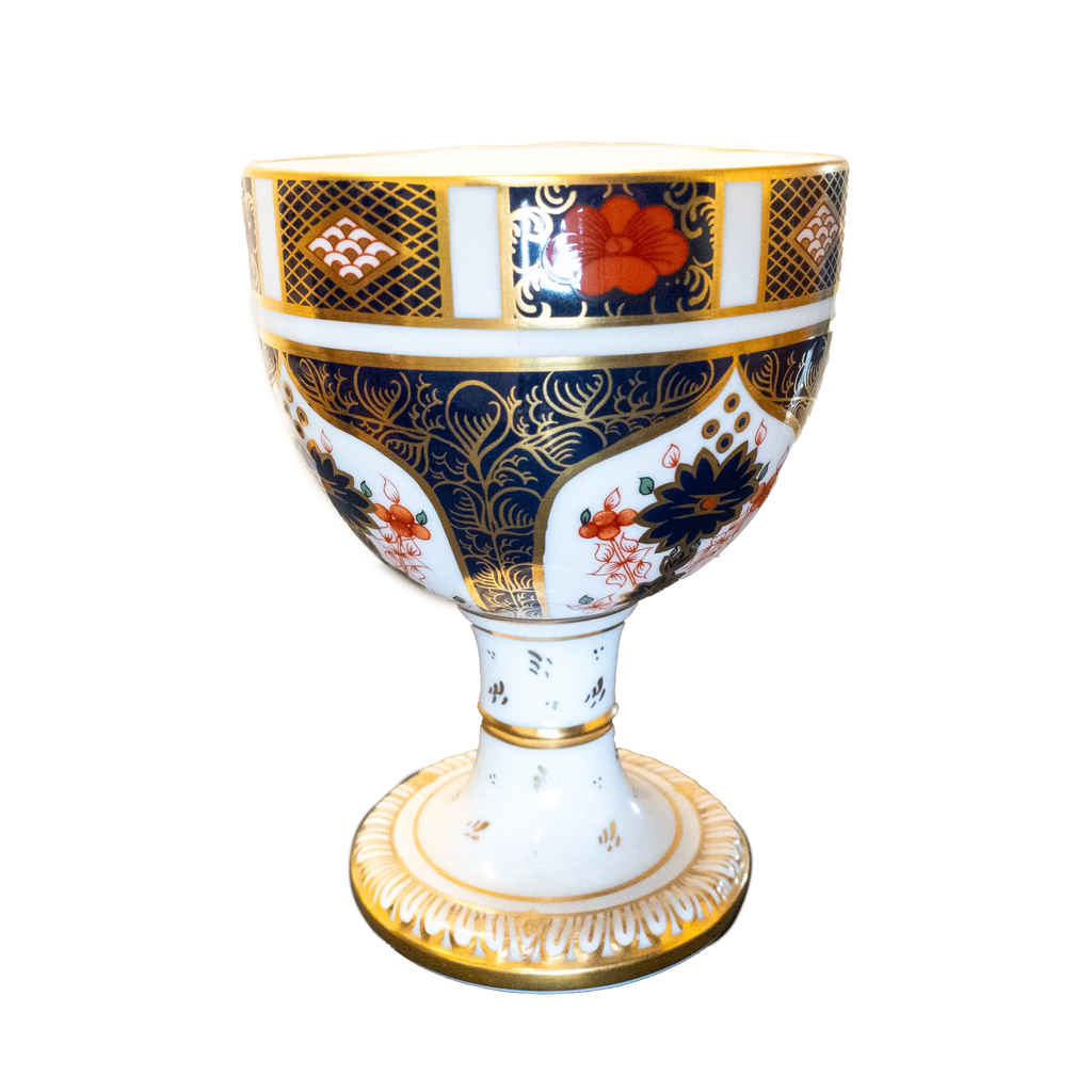 Royal Crown Derby Imari 1128 Porcelain Chalice Goblet Charterwells