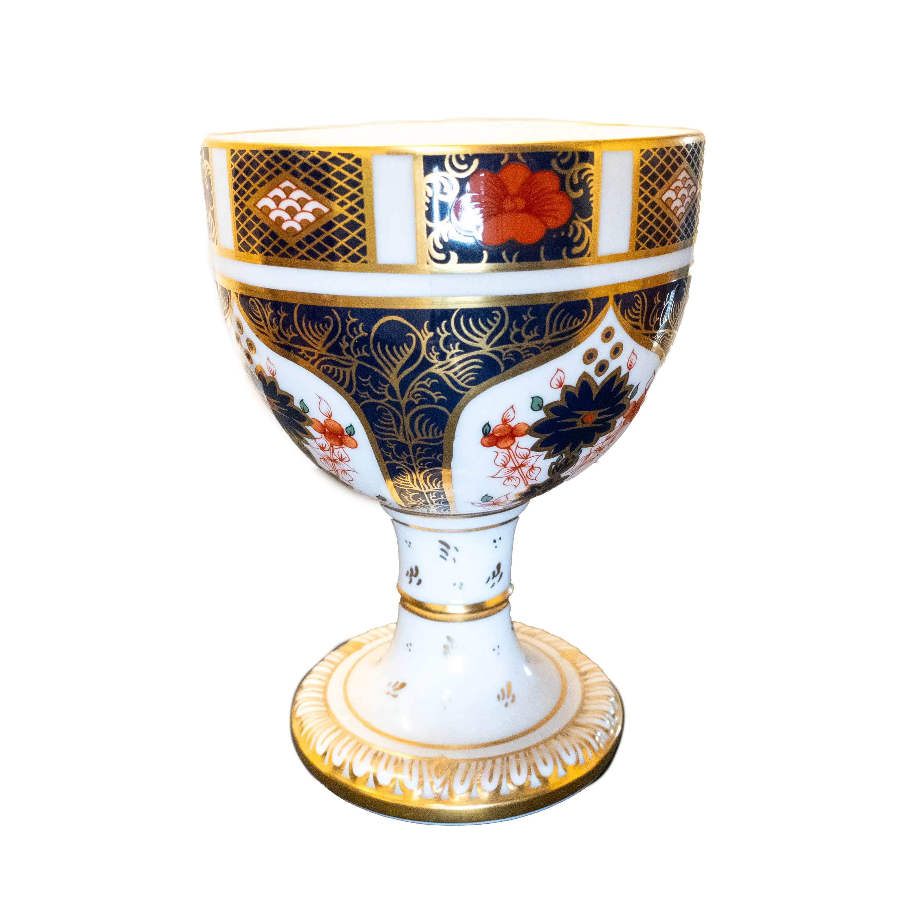 Royal Crown Derby Imari 1128 Porcelain Chalice Goblet Charterwells