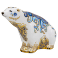 Royal Crown Derby Polar Bear Aurora & Polar Bear Cub Standing