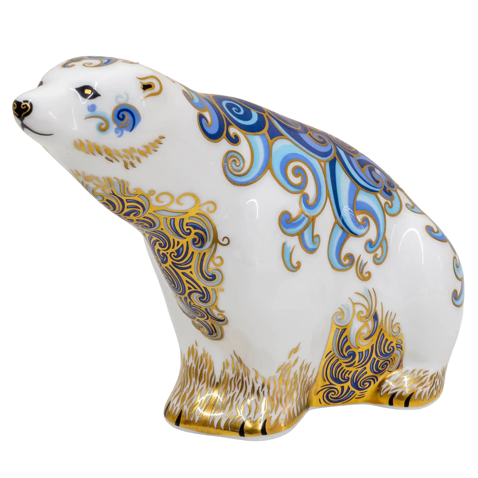 Royal Crown Derby Polar Bear Aurora & Polar Bear Cub Standing