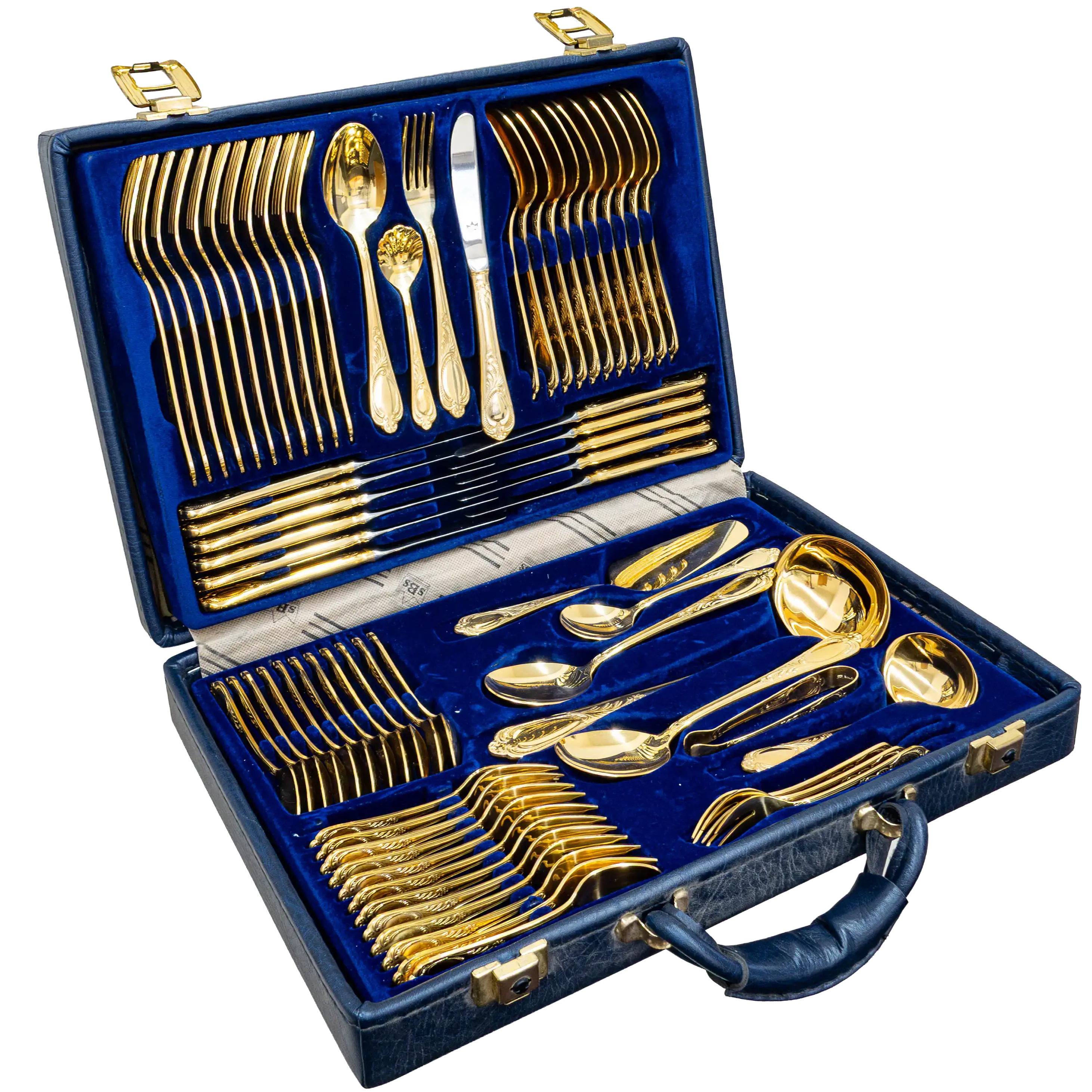 Solingen Bestecke 70pc Gold Plated Canteen Cutlery Set