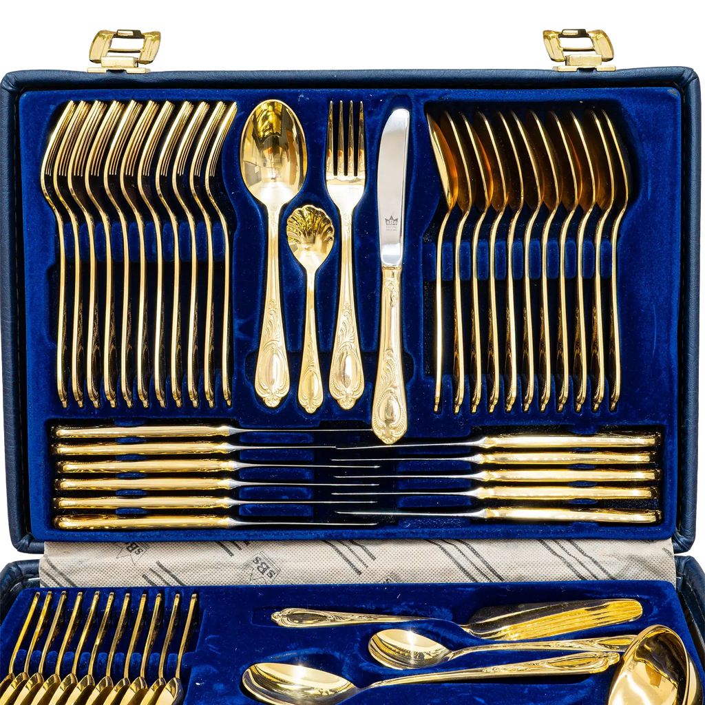 Solingen Bestecke 70pc Gold Plated Canteen Cutlery Set