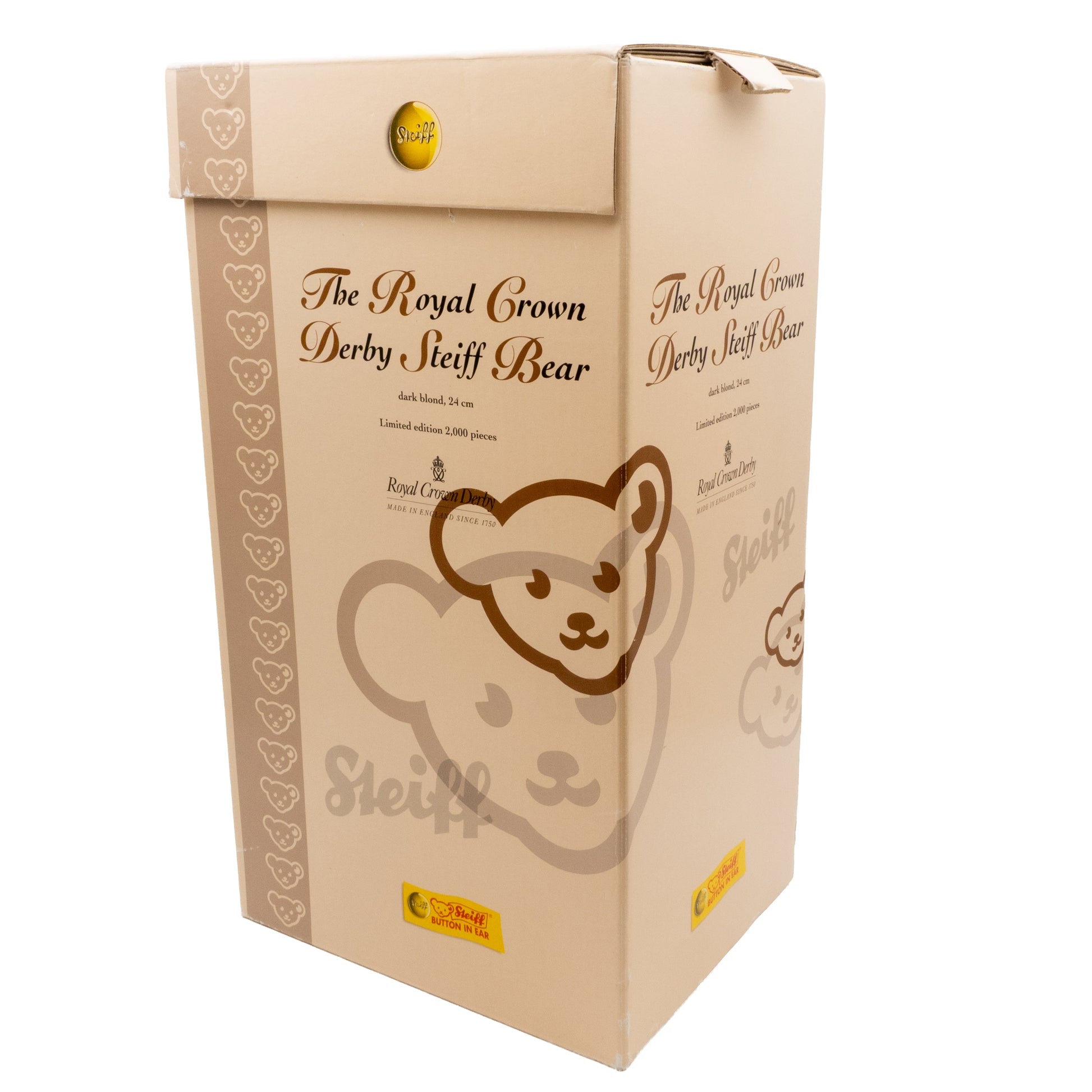 Royal Crown Derby Steiff Limited Edition Bear Mohair Collectible Charterwells