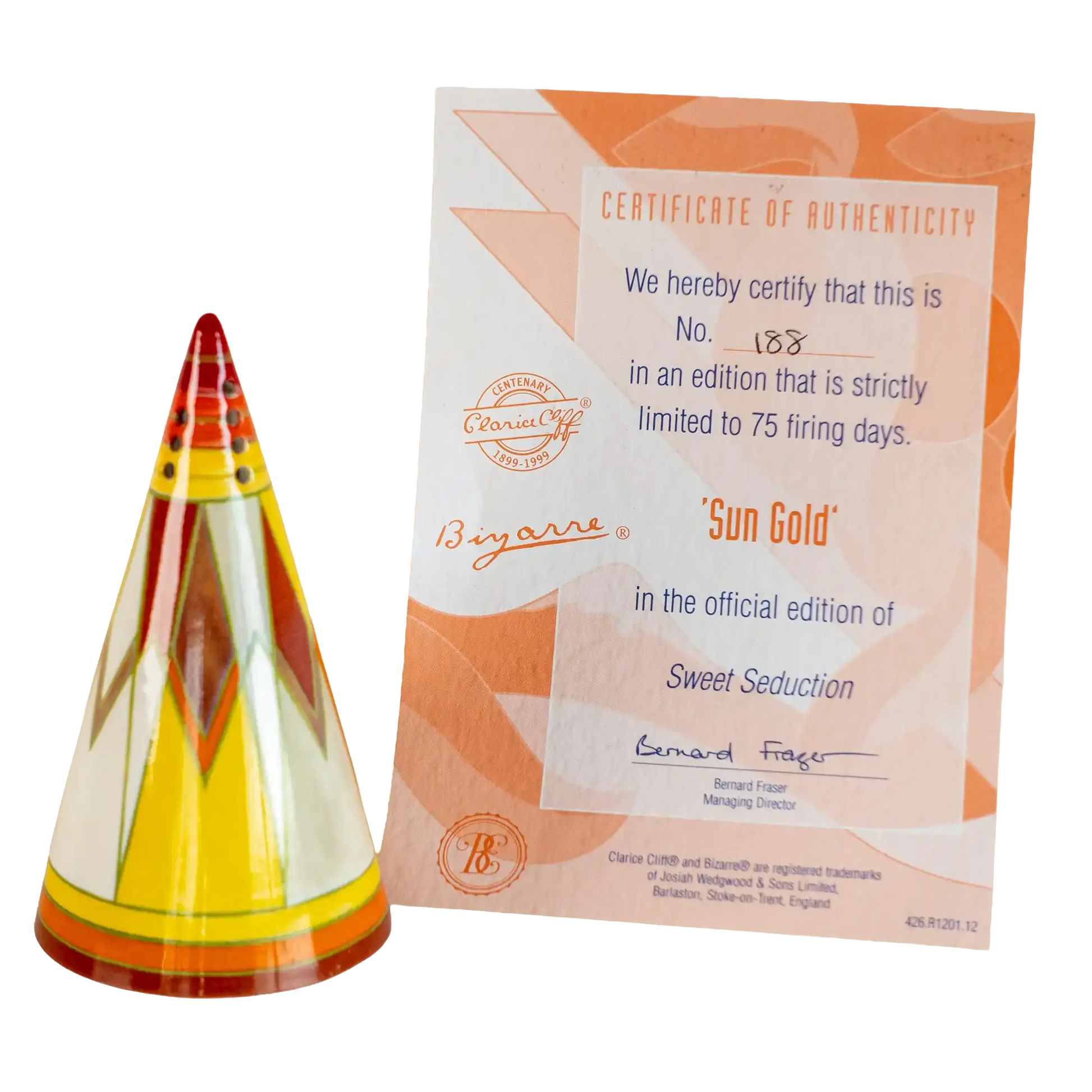 Clarice Cliff - Sun Gold Sweet Seduction Paperweight Charterwells
