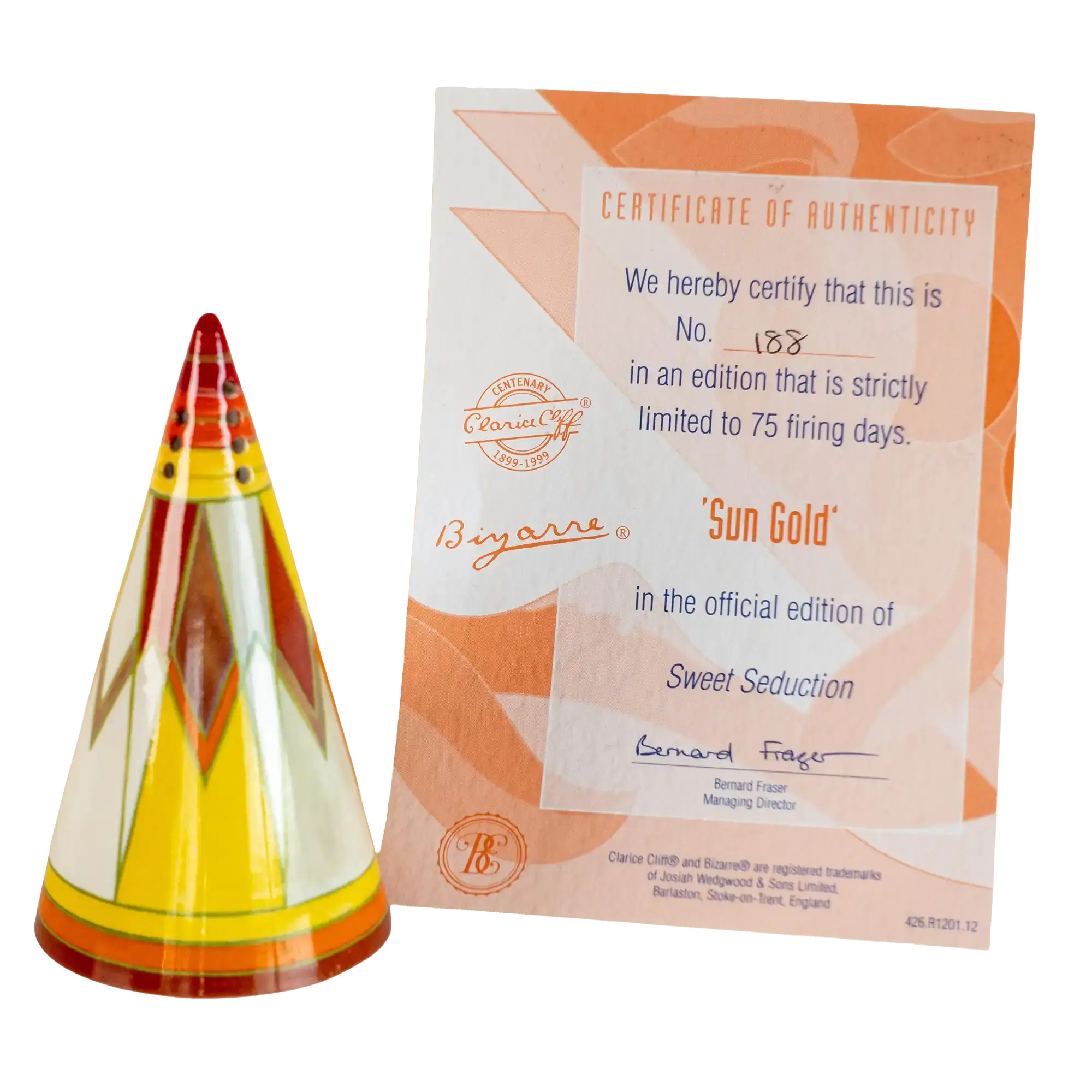 Clarice Cliff - Sun Gold Sweet Seduction Paperweight Charterwells