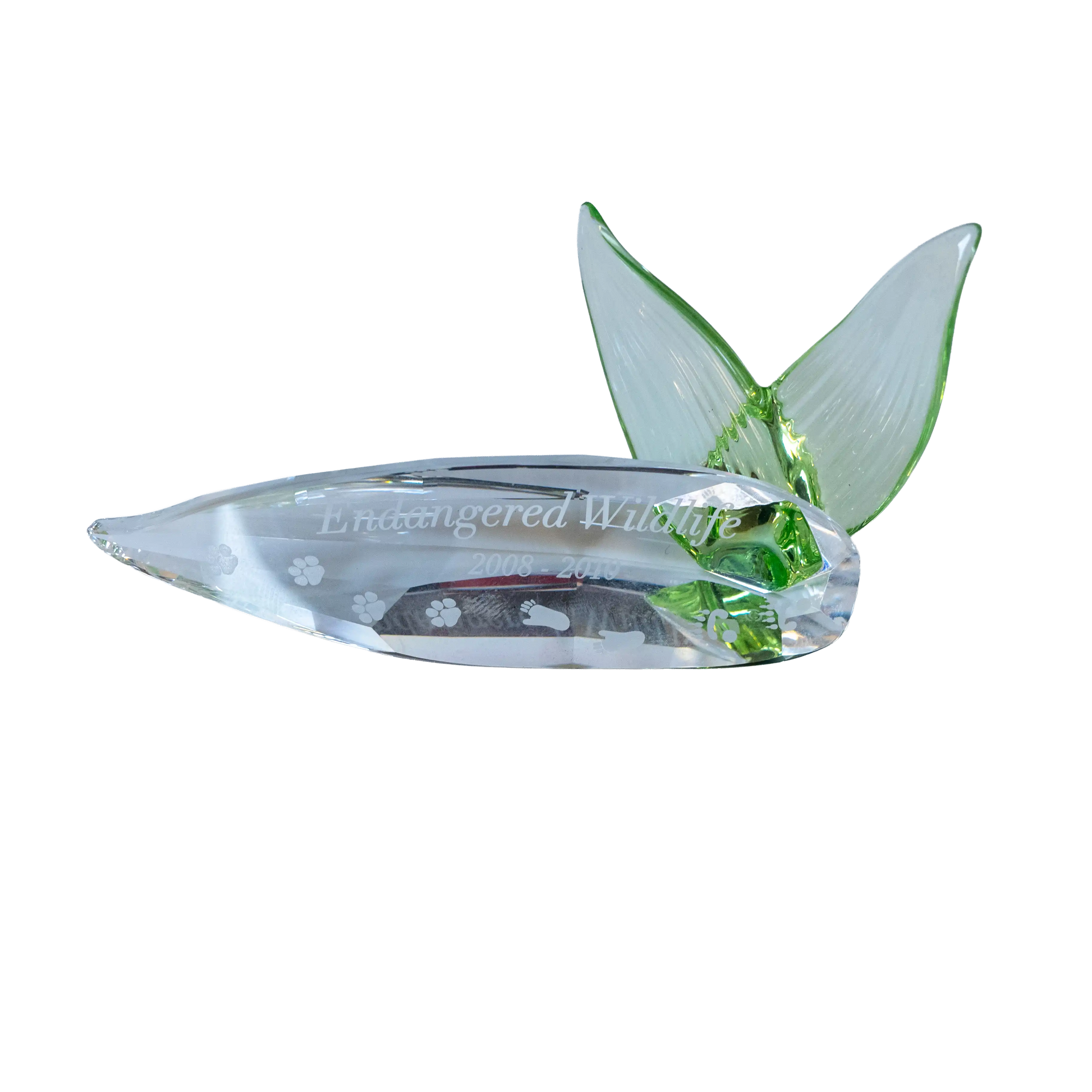 Swarovski Crystal Endangered Wildlife Leaf Plaque Charterwells