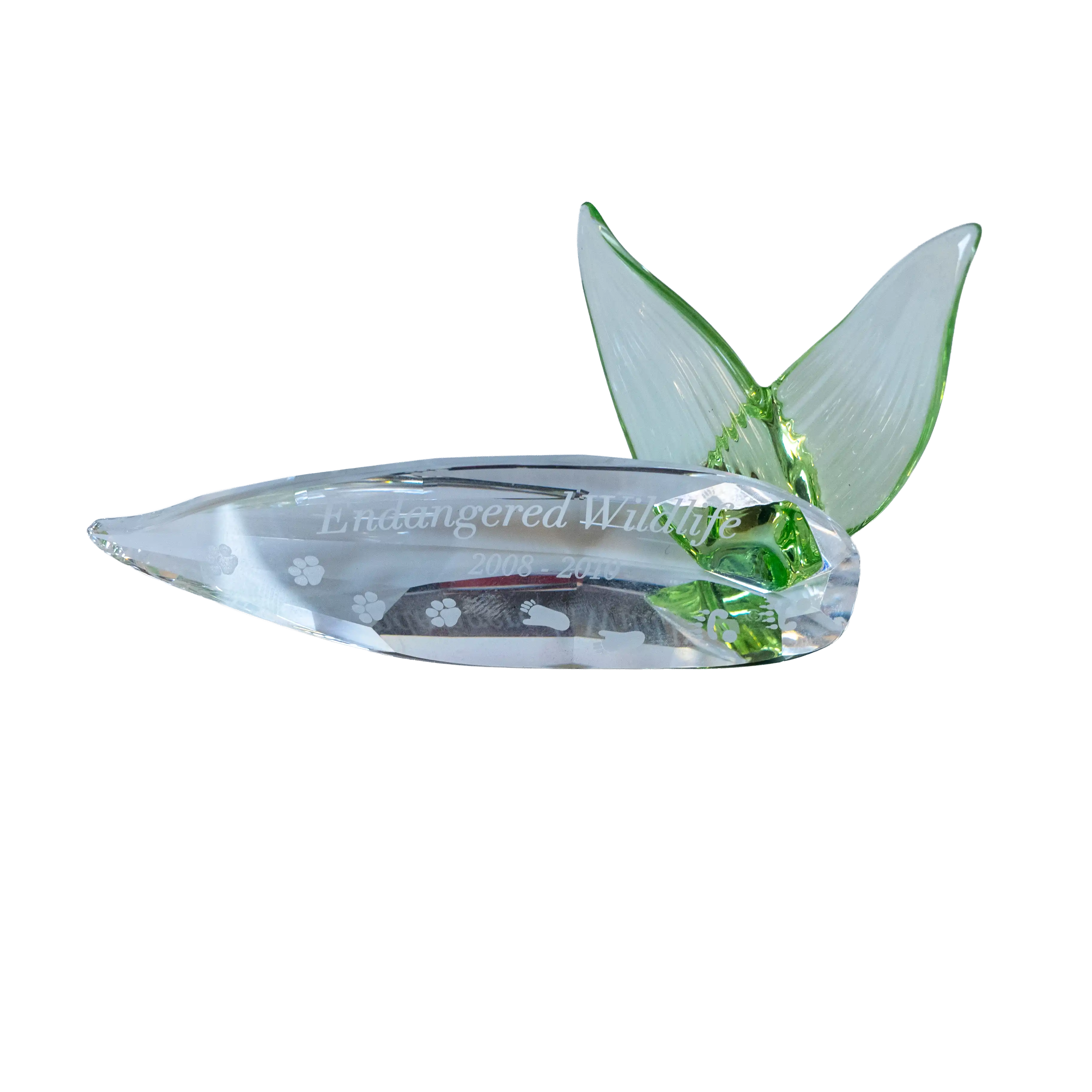 Swarovski Crystal Endangered Wildlife Leaf Plaque Charterwells