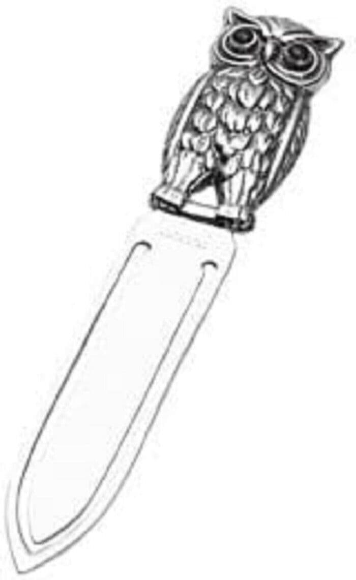 Carrs Sterling Silver Owl Bookmark