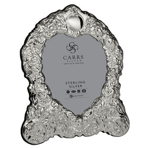 carrs sterling silver traditional 7x7 heart photo frame ba12 - Charterwells