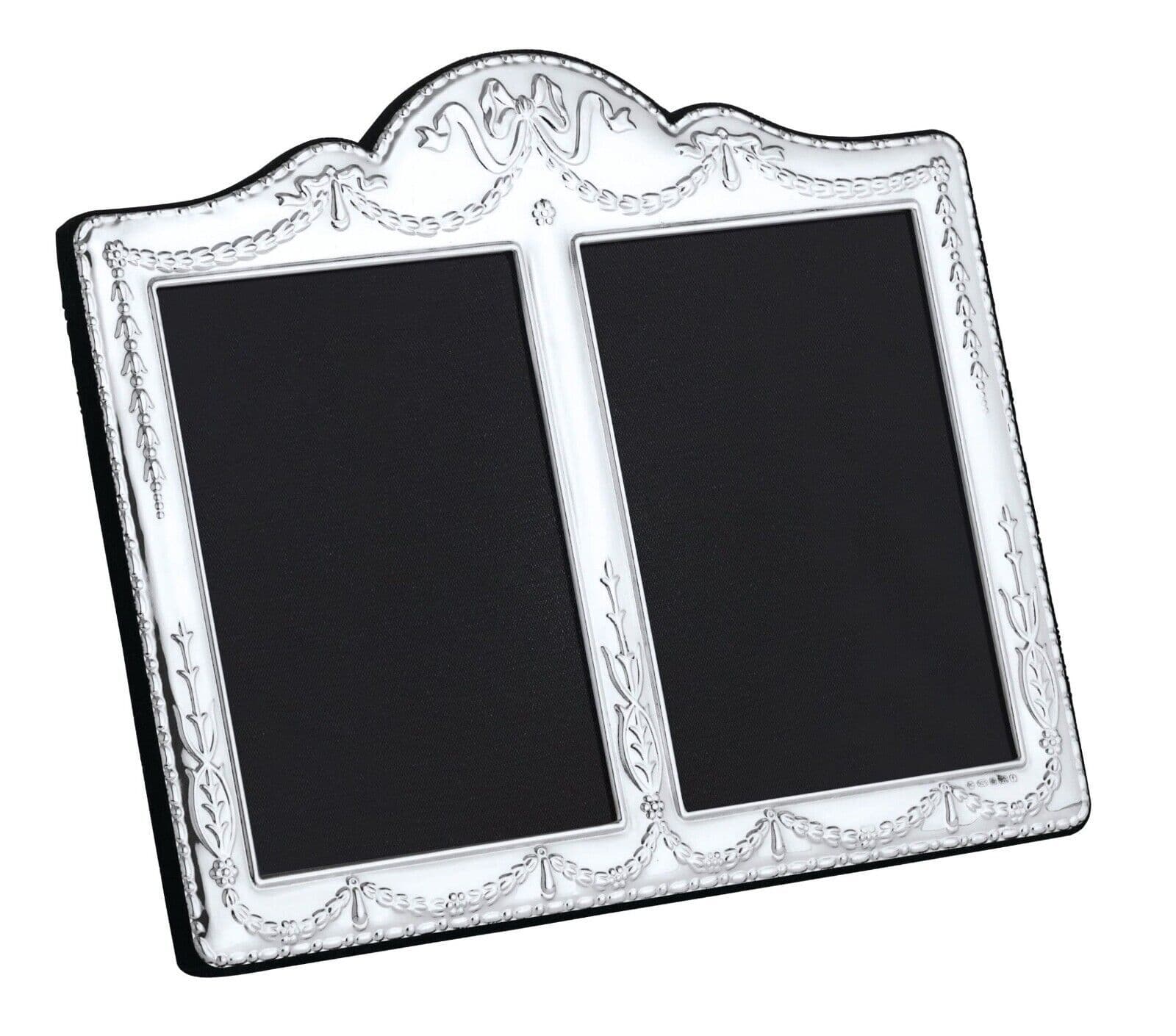 carrs sterling silver traditional double photo frame ba138 - Charterwells