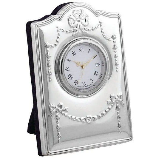 Carrs Sterling Silver Regency Mini Clock