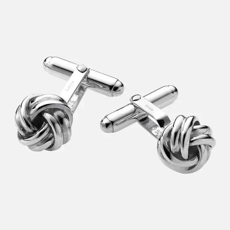 celtic sterling silver knot cufflinks - Charterwells