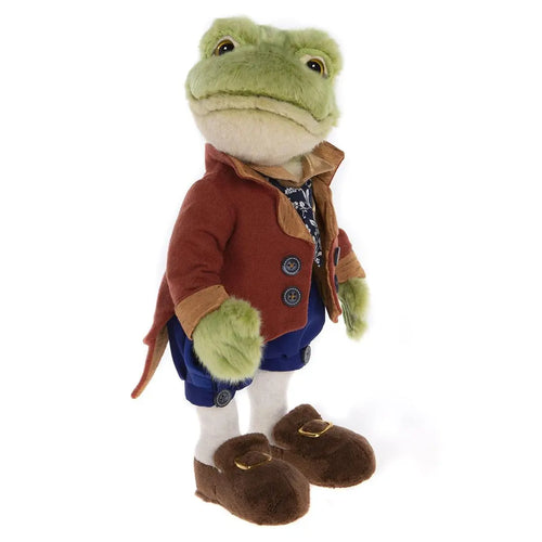 Charlie bears frog footman - a stuffed toy resembling a frog wearing a suit