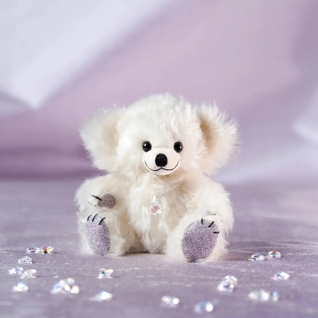 Merrythought Cheeky Little Crystal Silver Teddy Bear