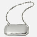 sterling silver octagonal decanter label - Charterwells