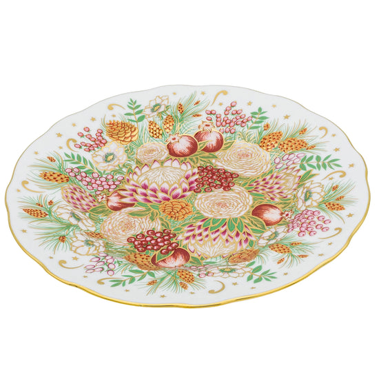 Royal Crown Derby Holiday 7" Bouquet Plate Bone China Royal Crown Derby