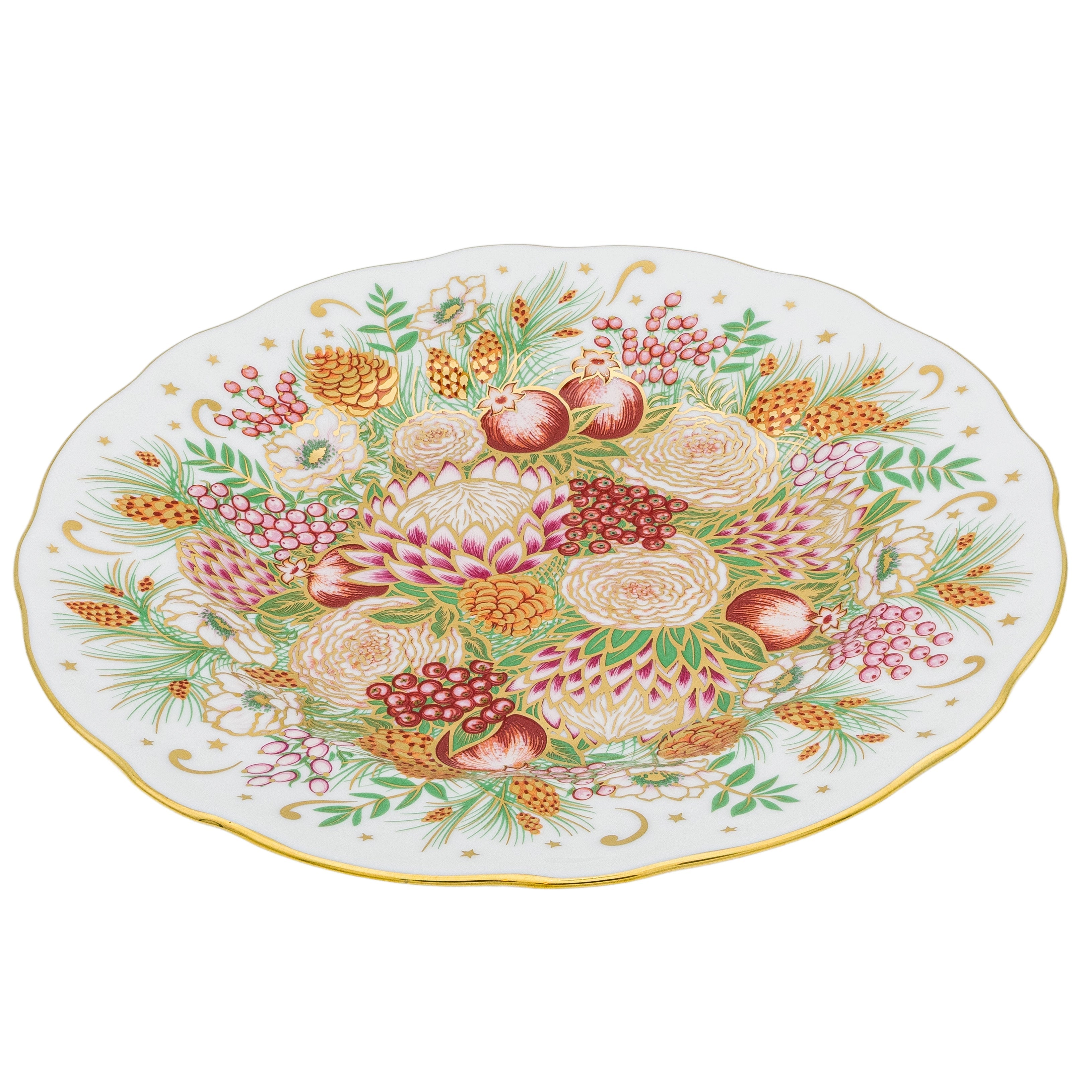 Royal Crown Derby Holiday 7" Bouquet Plate Bone China Royal Crown Derby