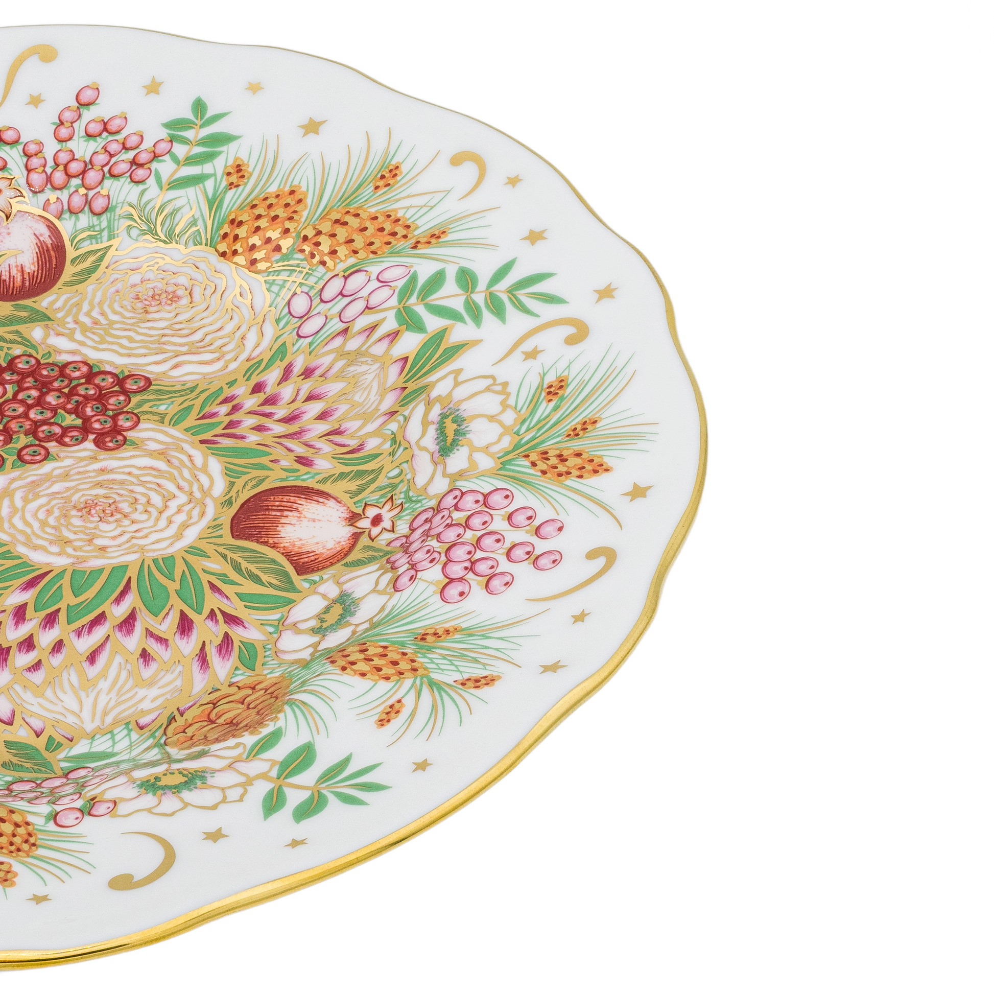 Royal Crown Derby Holiday 7" Bouquet Plate Bone China Royal Crown Derby