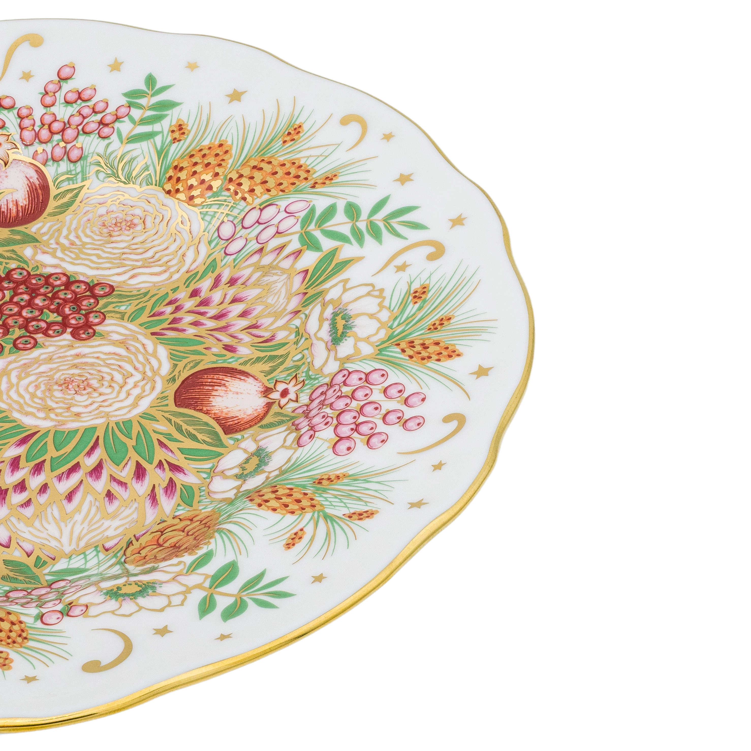 Royal Crown Derby Holiday 7" Bouquet Plate Bone China Royal Crown Derby