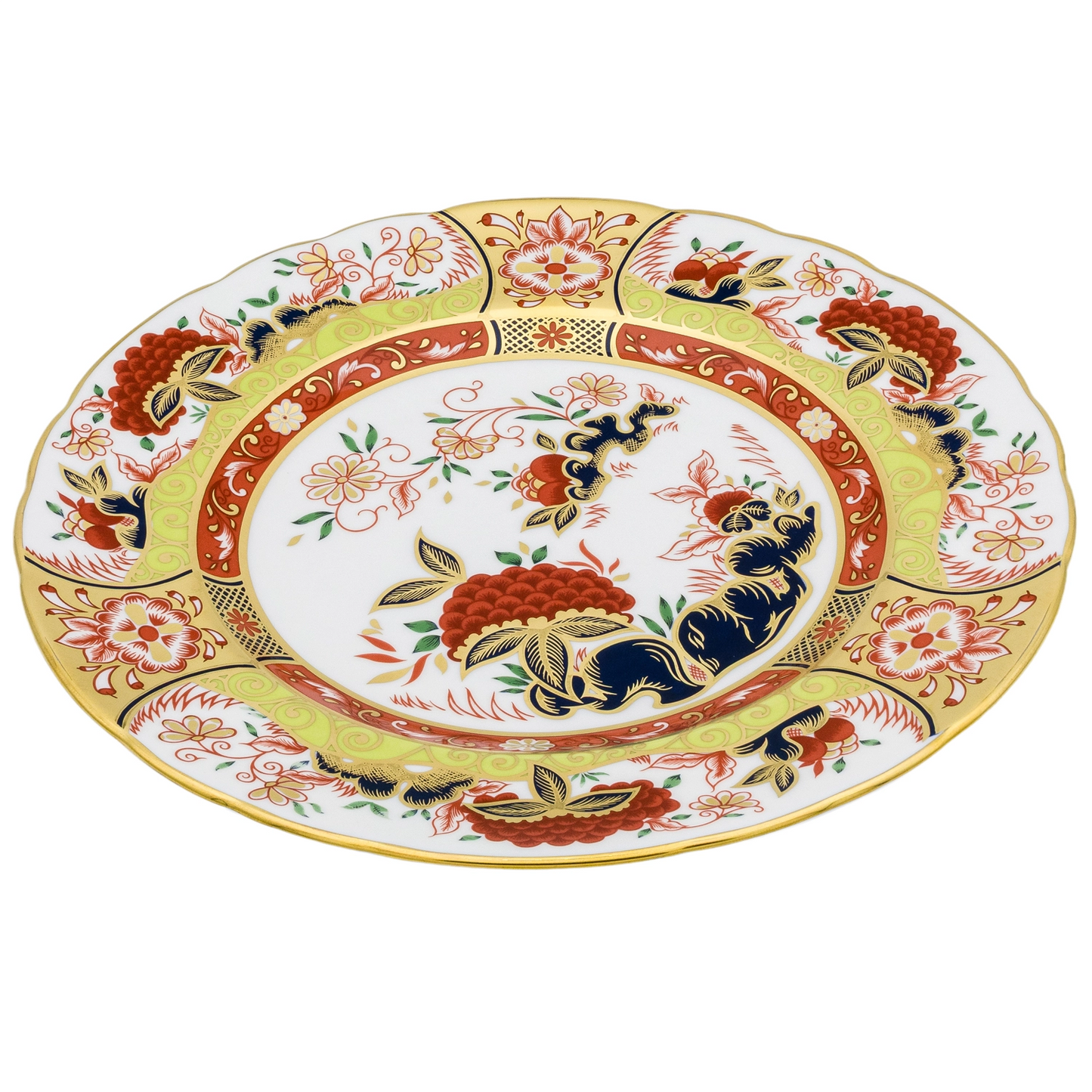 Royal Crown Derby 8" Golden Peony Plate Royal Crown Derby