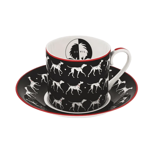 english ladies disney 101 dalmatians cruella cup saucer - Charterwells