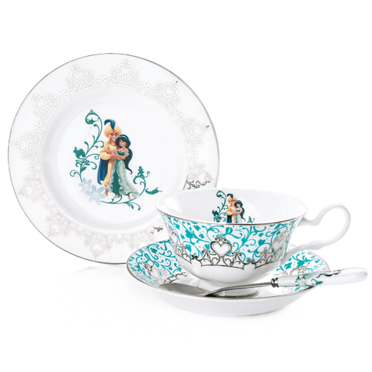 English Ladies Disney Aladdin Jasmine Wedding 3pc Tea Set