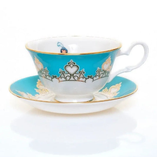 English Ladies Disney Aladdin Princess Jasmine Tiara Tea Cup & Saucer