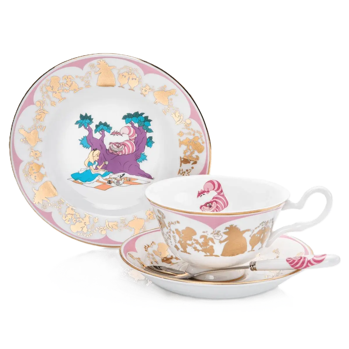 english ladies disney alice in wonderland cheshire cat tea set - Charterwells
