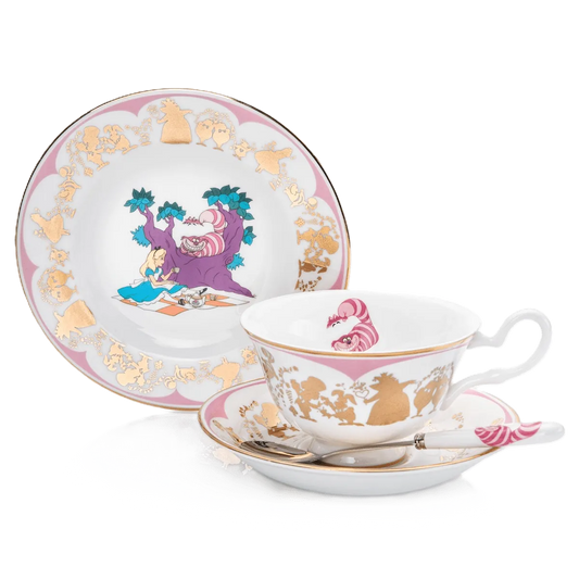 English Ladies Disney Alice in Wonderland Cheshire Cat Tea Set