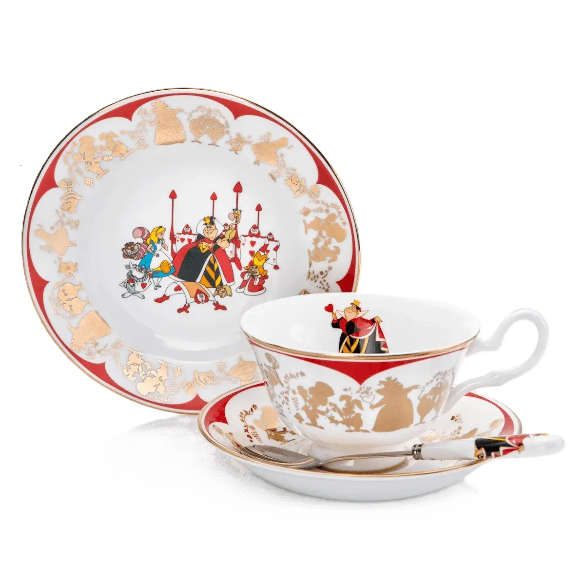 english ladies disney alice in wonderland queen of hearts tea set - Charterwells