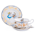 english ladies disney alice in wonderland white rabbit tea set - Charterwells