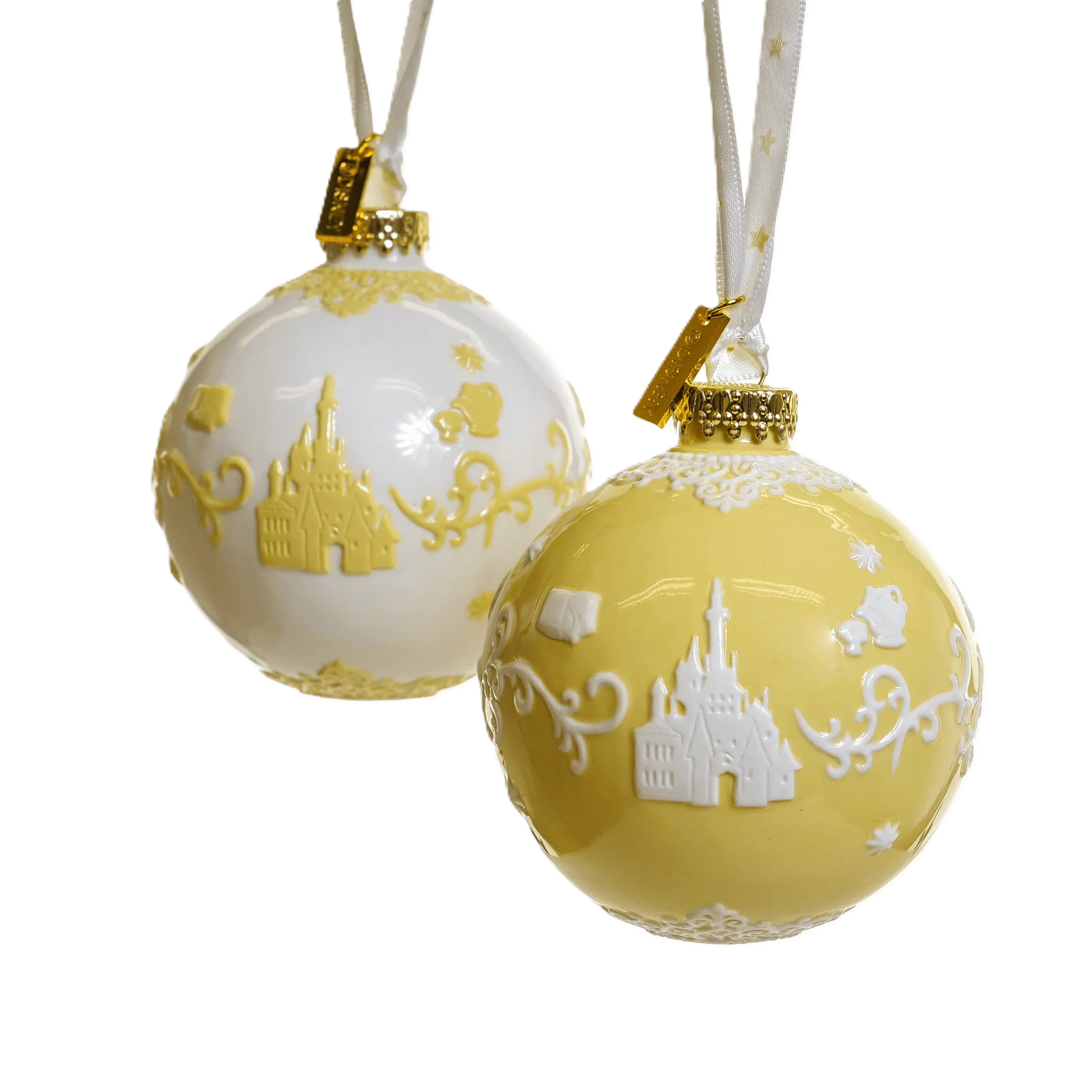 english ladies disney beauty the beast belle christmas tree baubles - Charterwells