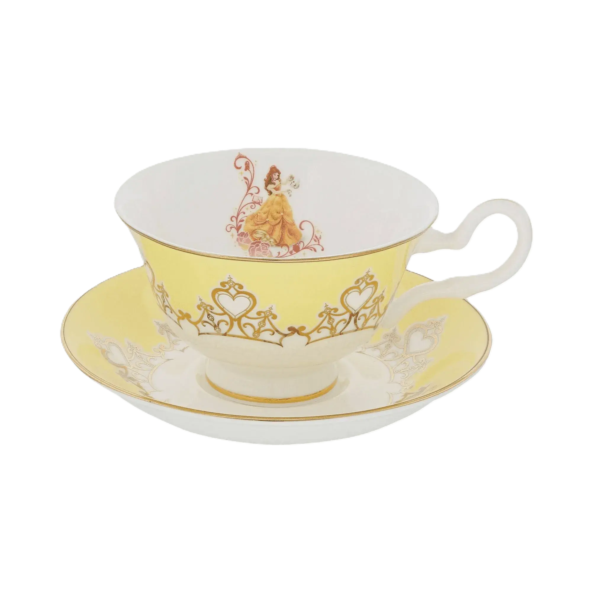 english ladies disney beauty the beast belle tea cup saucer - Charterwells