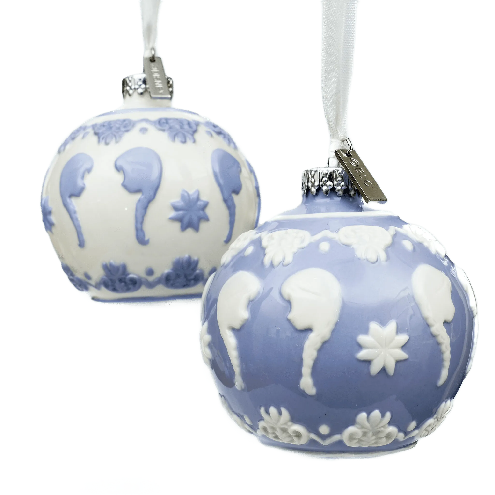 english ladies disney frozen anna christmas tree baubles ornaments x 2 - Charterwells