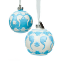english ladies disney frozen elsa christmas tree baubles ornaments x 2 - Charterwells