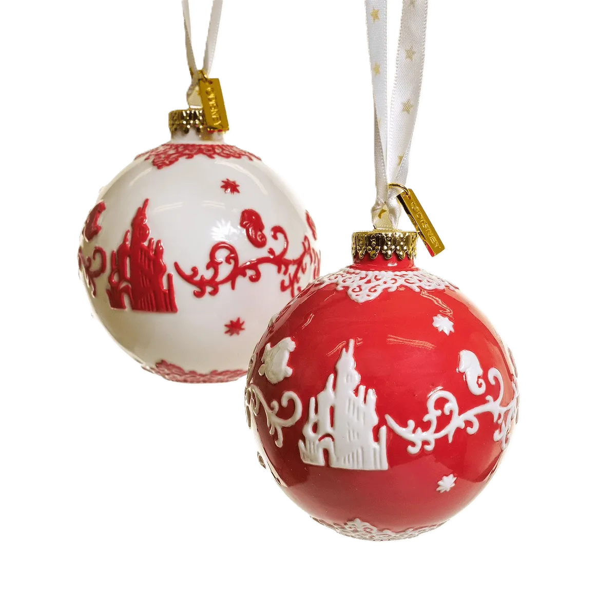 english ladies disney little mermaid ariel christmas tree baubles x 2 - Charterwells