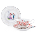 english ladies disney little mermaid ariel wedding 3pc tea set - Charterwells