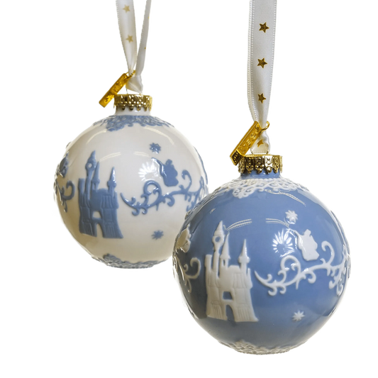 English Ladies Disney Princess Cinderella Christmas Tree Baubles x 2