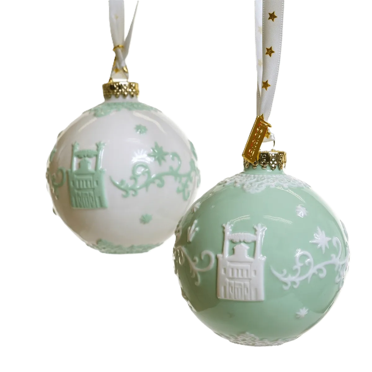 english ladies disney princess the frog tiana christmas tree baubles x2 - Charterwells