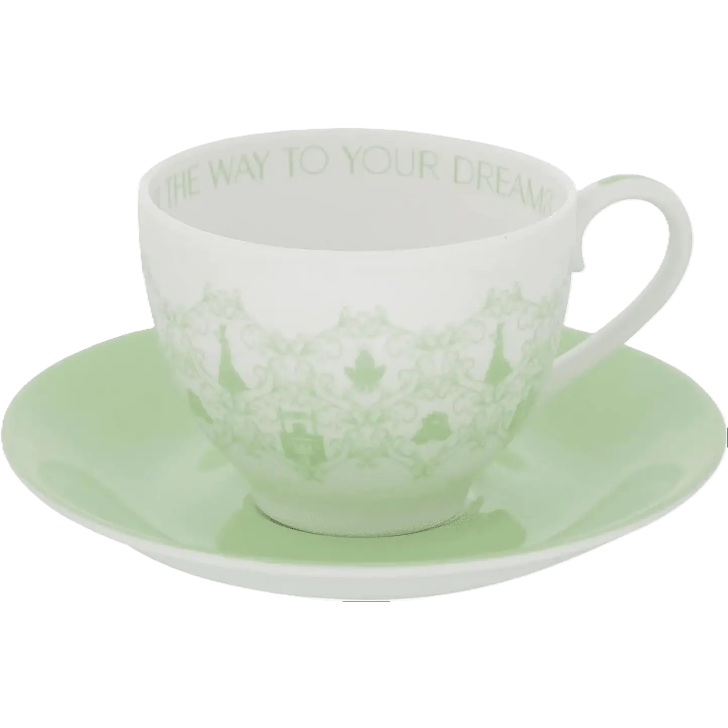 english ladies disney princess the frog tiana story cup saucer 123 - Charterwells